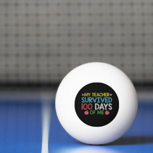 Mijn leraar overleefde de 100e dag van mijn school pingpongballen