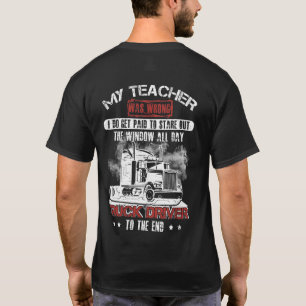 Mijn leraar verkeerde in m'n fout. Ik krijg wel be T-shirt