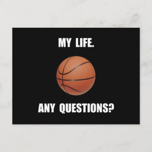 Mijn leven Basketball Briefkaart