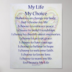 Mijn leven Diabetes Inspirerend gedicht Poster