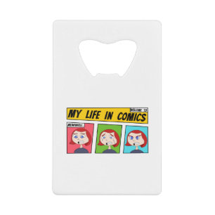 Mijn leven in strips kredietkaart flessenopener