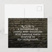 Mijn leven is een collectie briefkaart (Voorkant / Achterkant)