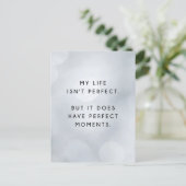 Mijn leven is geen perfect Inspirerend Briefkaart (Staand voorkant)