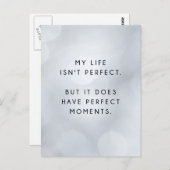 Mijn leven is geen perfect Inspirerend Briefkaart (Voorkant / Achterkant)