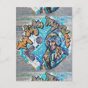 Mijn leven, mijn keuze. Prinses-achtige vrouw & Fr Briefkaart