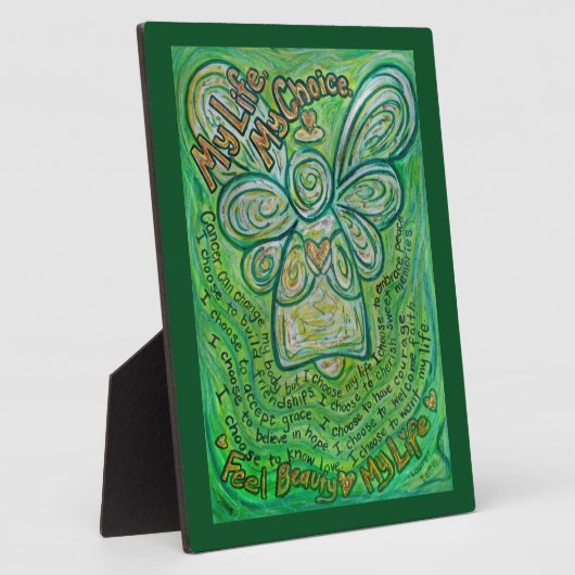 Mijn leven, mijn keuzevrijheid Groene Engel Schild Fotoplaat (Zijkant)