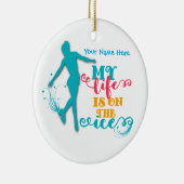 Mijn leven staat op de ijsfiguur die de versiering keramisch ornament (Rechts)