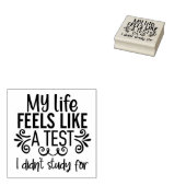 Mijn leven voelt als een proefstempel 	rubberstempel (Gestempeld)