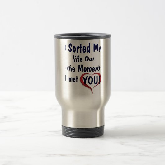 Mijn leven voor jou uitrusten reisbeker (Center)