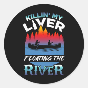 Mijn lever doden door alleen maar op de rivier te ronde sticker