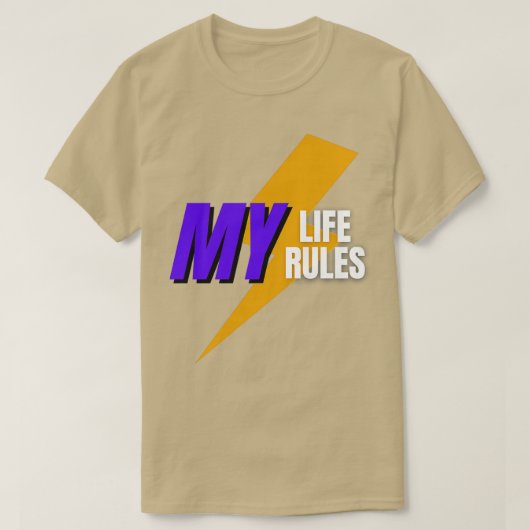 MIJN LFE MIJN REGELS T-SHIRT (Design voorkant)