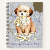 Mijn Lhasa Apso heeft mijn Notitieboek van het Les (Voorkant)