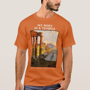 Mijn lichaam is een tempel oud, gekrompen, gehakt t-shirt