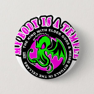 MIJN LICHAAM IS EEN TEMPEL RONDE BUTTON 5,7 CM
