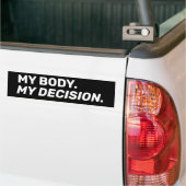 Mijn lichaam mijn beslissing zwart-wit minimalisti bumpersticker (Op Truck)