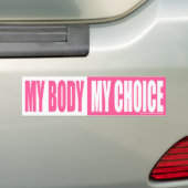 Mijn lichaam Mijn Choice Roze bumper sticker (Op auto)