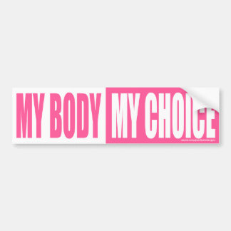 Mijn lichaam Mijn Choice Roze bumper sticker
