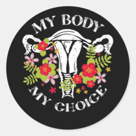 Mijn lichaam Mijn favoriete feministe Pro Choice F Ronde Sticker