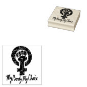 Mijn lichaam Mijn favoriete feministe Rubberstempel (Gestempeld)
