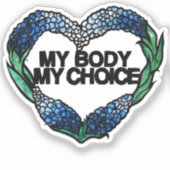 Mijn lichaam Mijn favoriete feministe Sticker (Voorkant)