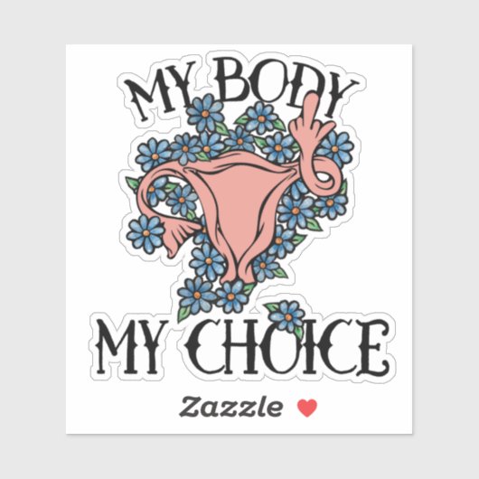 Mijn lichaam Mijn favoriete feministe Sticker (Vel)