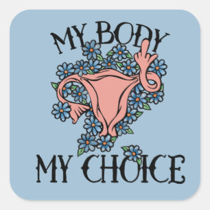 Mijn lichaam Mijn favoriete feministe Vierkante Sticker