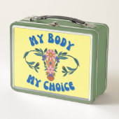 Mijn lichaam Mijn keuze Floral Uterus Pro-Choice (Voorkant)