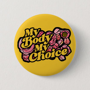 Mijn lichaam Mijn keuze Red Poppy Art Pro-Choice Ronde Button 5,7 Cm