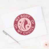 Mijn lichaam Mijn keuze Ronde Sticker (Envelop)