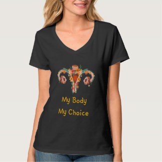 Mijn lichaam Mijn keuze Uterus Pro abortus feminis T-shirt