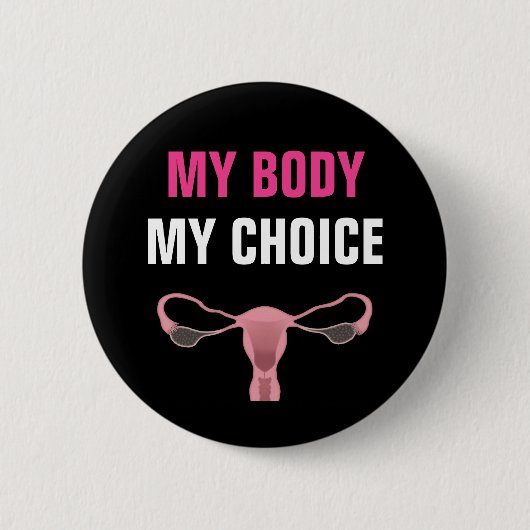 Mijn lichaam Mijn keuzevrijheid abortusrechten fem Ronde Button 5,7 Cm (Voorkant)