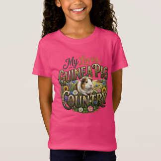 Mijn liefde cavia houdt van land T-shirt