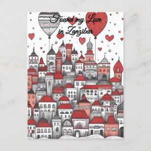 Mijn liefde gevonden in Zanzibar Valentijnsdag Briefkaart