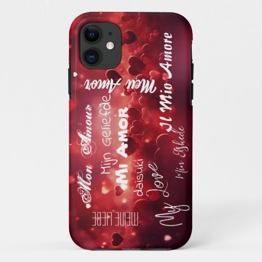 "Mijn liefde" in verschillende talen Case-Mate iPhone Case (Achterkant)