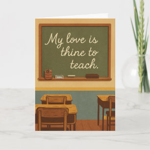 Mijn liefde is de jouwe om te onderwijzen kaart