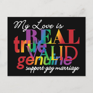 Mijn Liefde Is Echt Steun Homohuwelijk Briefkaart