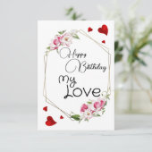 Mijn liefde kaart (Staand voorkant)