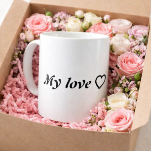 Mijn Liefde ❤️ – Romantische Minimalistische Quote Koffiemok
