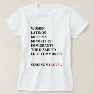 Mijn liefde versturen...(shirt voor vrouwen) t-shirt