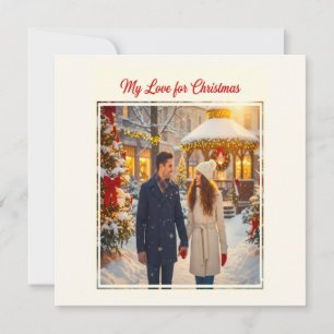 MIJN LIEFDE VOOR KERST MAN EN VROUW SCÈNE SAMEN KAART