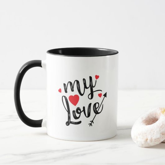 mijn liefdesaangepaste foto mok (Met donut)