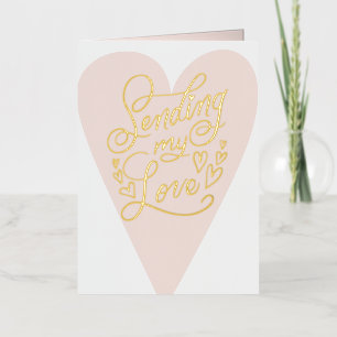 Mijn liefdeshart verzenden folie feestdagenkaart