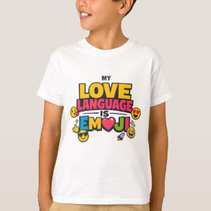 Mijn liefdestaal is Emoji Jongens T-shirt