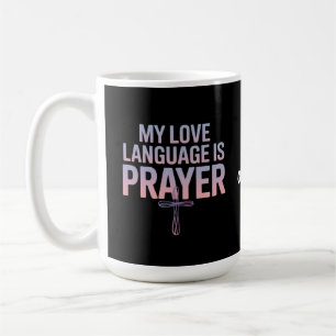 Mijn liefdestaal is Gebed Jezus Christelijk Ontwer Koffiemok
