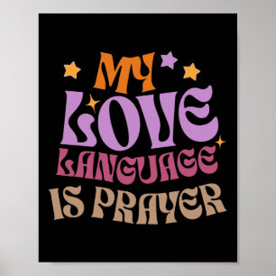 Mijn liefdestaal is het gebed van de christen Jezu Poster