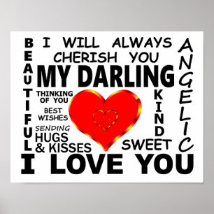 Mijn liefje, ik hou van je poster