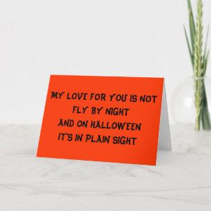 MIJN LIEFJE IS IN PLAIN SIGHT OP HALLOEEN KAART