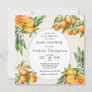 Mijn Liefje Sinaasappel Baby Shower Kaart