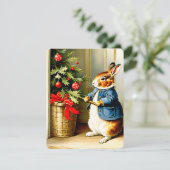 Mijn lieve kerstbunny  feestdagenkaart (Staand voorkant)