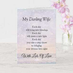 Mijn lieve vrouw aanmoedigingsgedicht Groet Kaart